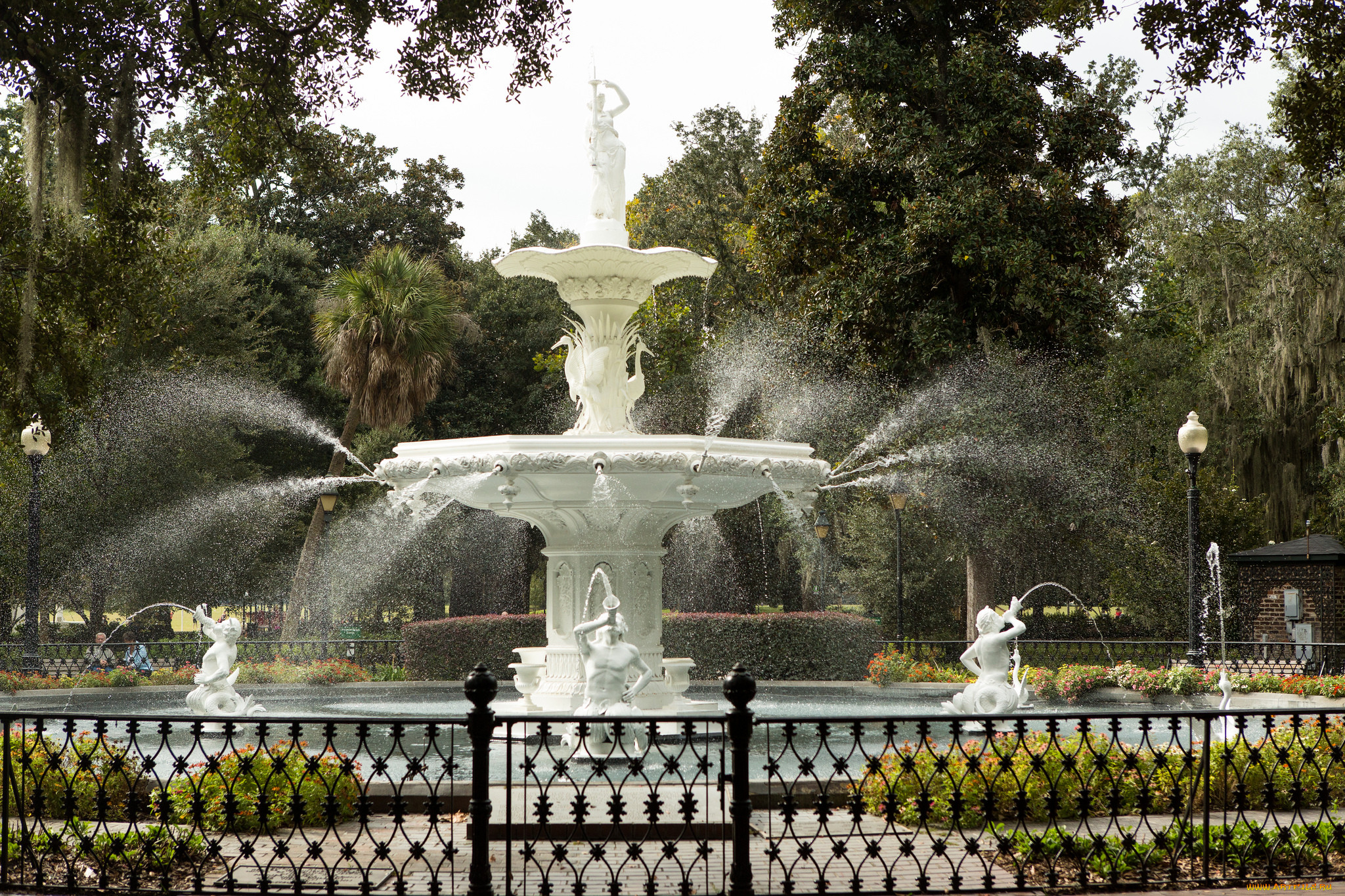 forsyth park fountain - savannah,  georgia, , - , , 